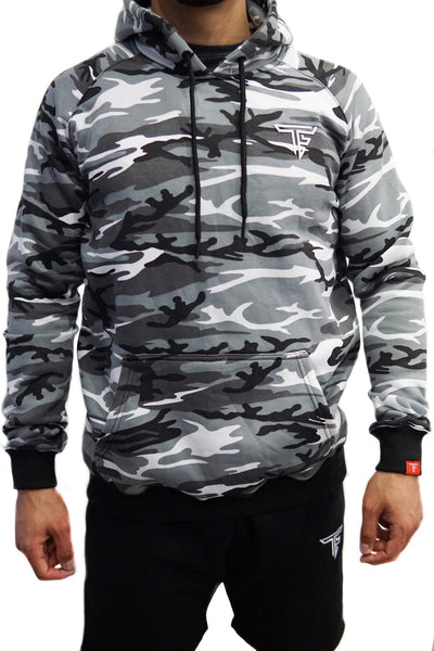 Statement Hoodie- Grey Camo