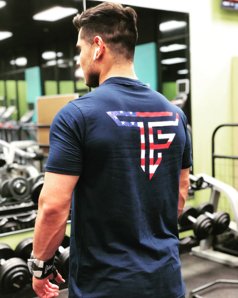 TF American Flag Performance Shirt- Navy