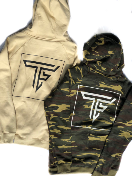 Block Logo Hoodie- Cream