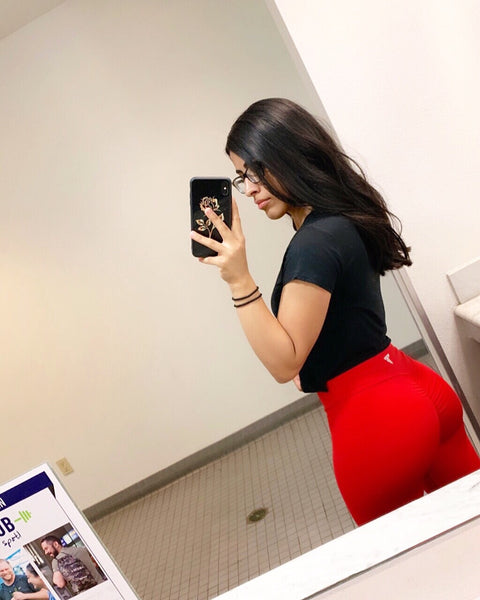 TF Scrunch Leggings- Red