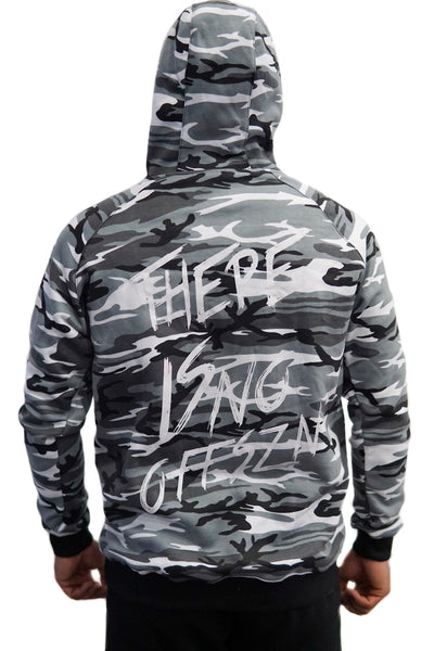 Statement Hoodie- Grey Camo