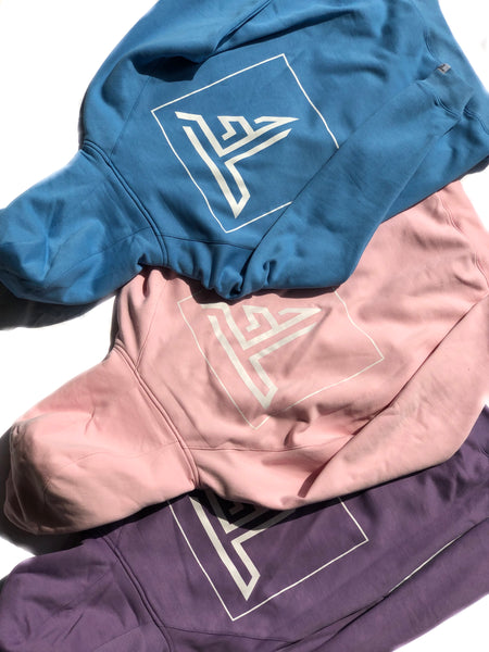 Block Logo Hoodie- Sky Blue