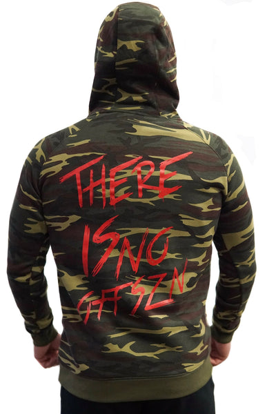 Statement Hoodie- Green Camo