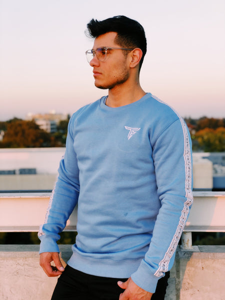 TF Signature Crewneck- Sky Blue