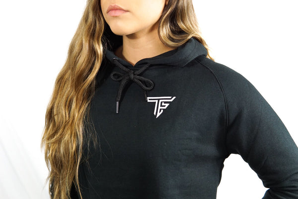 TF Cropped Hoodie- Black