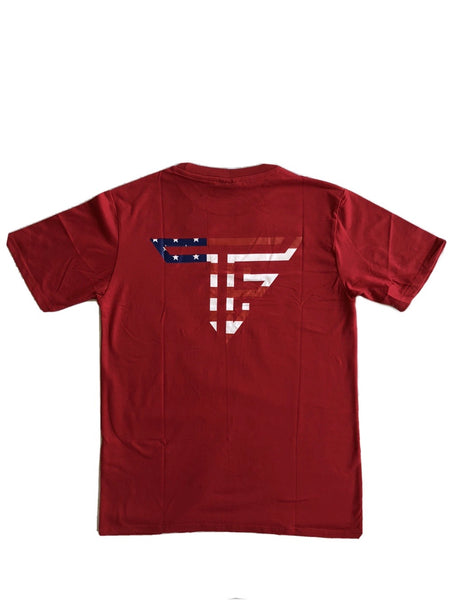 TF American Flag Performance Shirt- Red