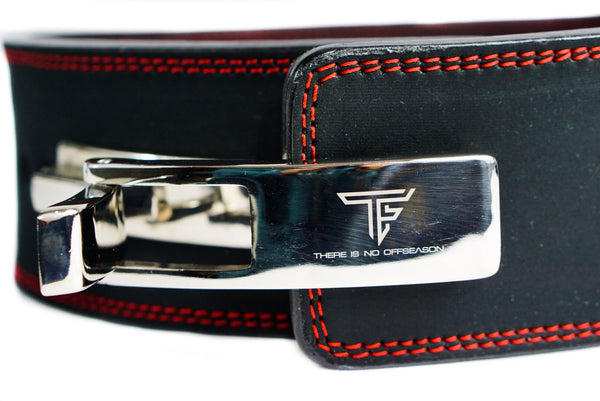 TF "There Is No Offseason" Lever Belt- Black/Red