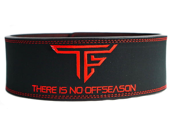 TF "There Is No Offseason" Lever Belt- Black/Red
