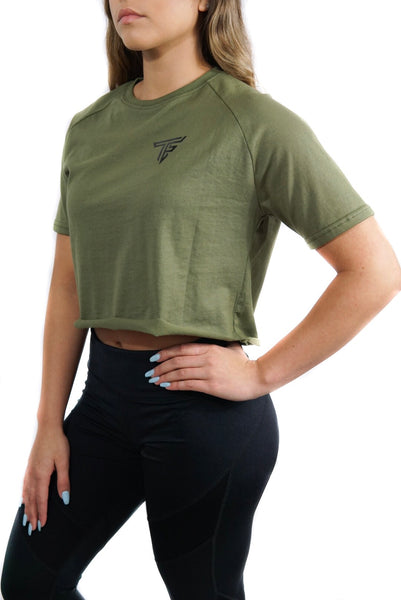 TF Cropped Shirt- Olive