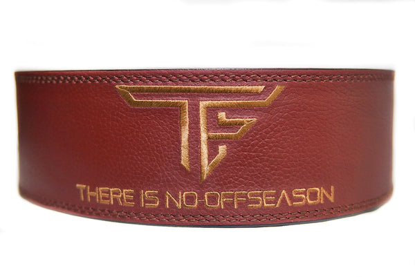 TF "There Is No Offseason" Lever Belt- Brown/Gold