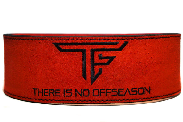 TF "There Is No Offseason" Lever Belt- Red/Black