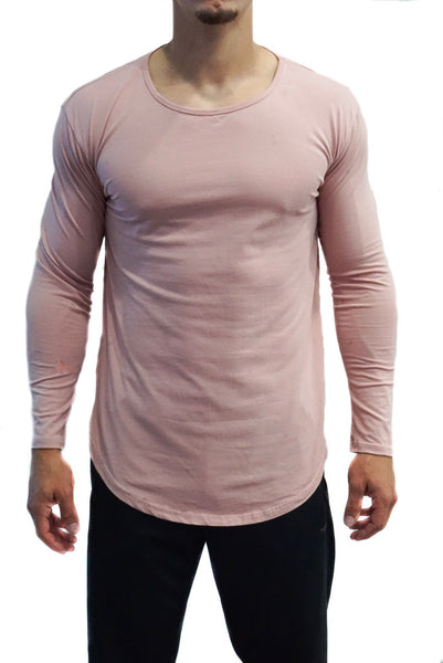 TF Scoop Neck Long sleeve Shirt- Salmon