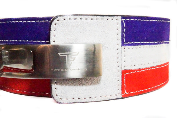 TF "There Is No Offseason" Lever Belt- Red/White/Blue
