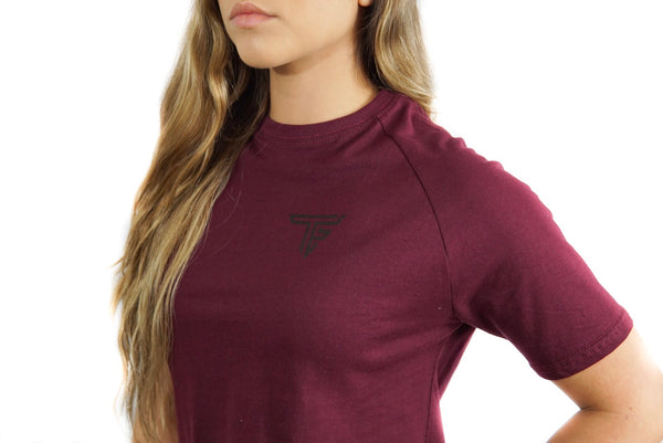 TF Cropped Shirt- Burgundy