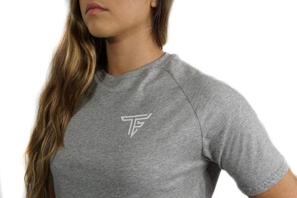 TF Cropped Shirt- Heather Grey