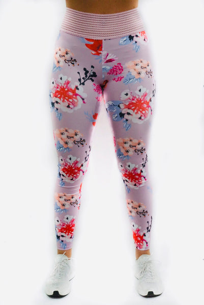 TF Floral Scrunch Leggings- Pink Floral
